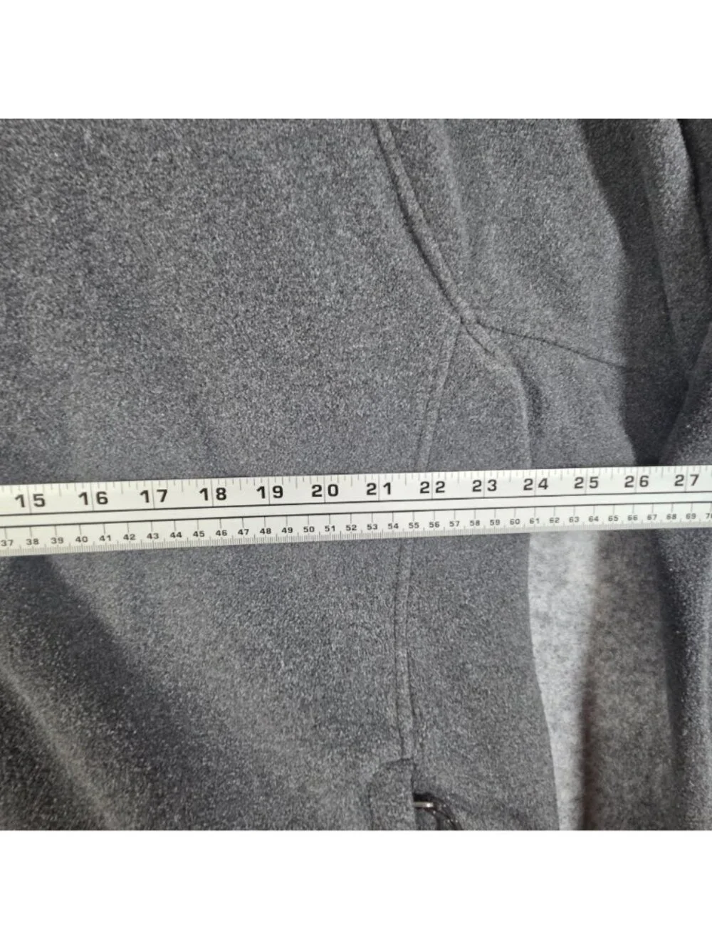 The North Face Men's Gray Full Zip Fleece Jacket Embroidered Logo Outdoor XXL